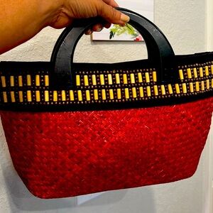 St Johns Bay Red Purse or Bag. Hardly used. See pics for details. Summer vibes!